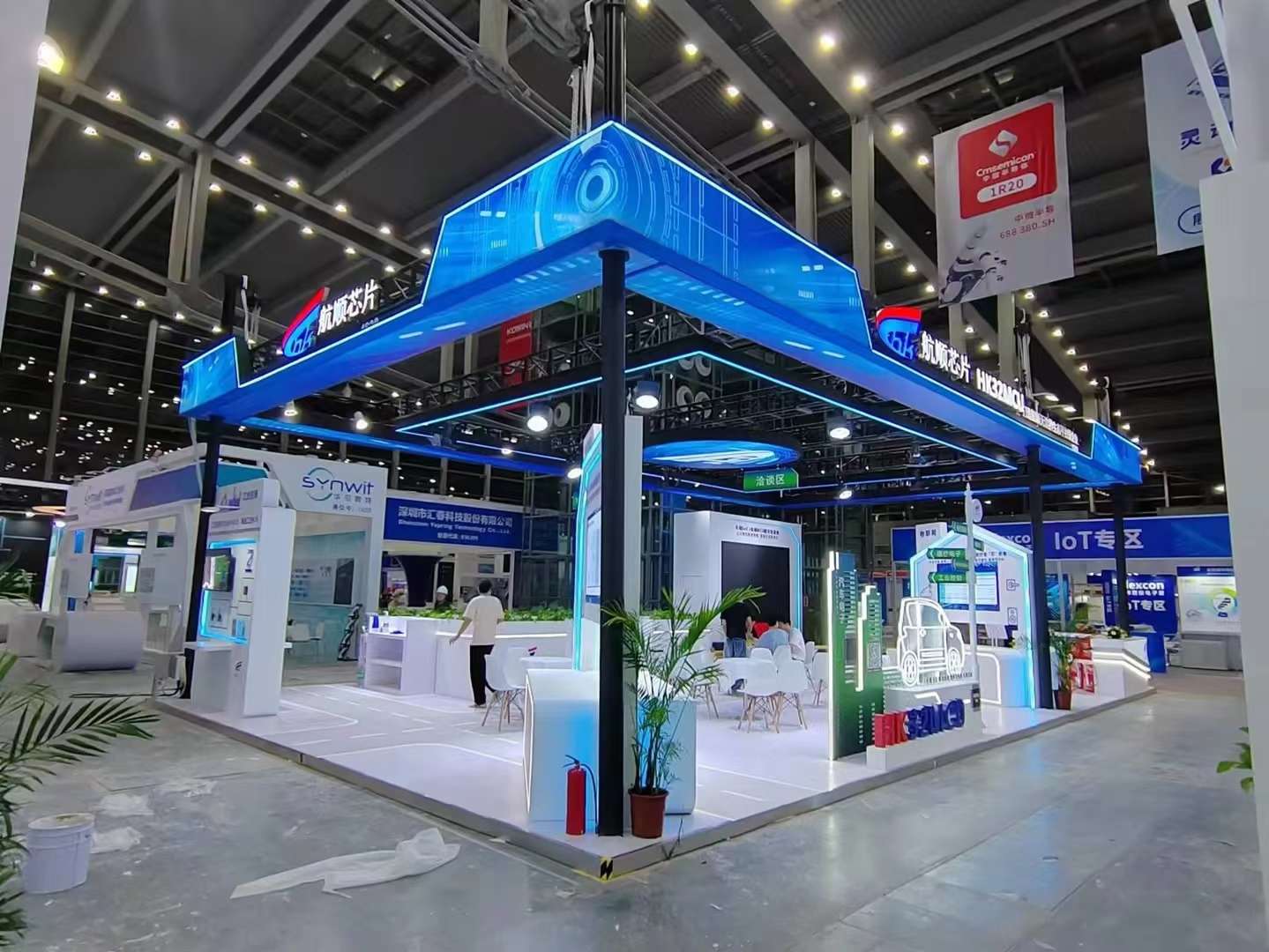 清遠企業(yè)展廳設(shè)計公司裝修航順芯片展廳