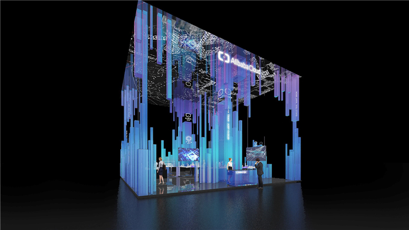 青島海爾空調電子有限公司參展廣州會展中心展覽設計展臺搭建2