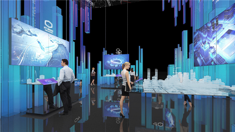 江蘇亨通光電股份有限公司參展廣州國際會議中心展覽設(shè)計展臺搭建3